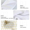 thumbnail image 5 of SKYSONIC 2 PCS 12"x17" Hand Towels for Kitchen Honey Bee and Honeycomb Bathroom Hand Towels Kitchen Towels with Hanging Loop, Honeybee Hanging Tie Towels, 5 of 6
