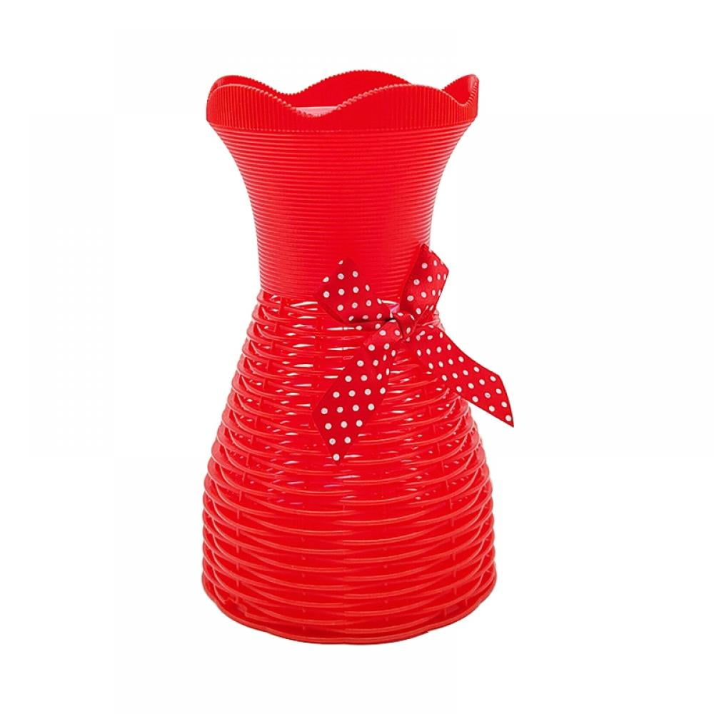 6.3x3.5 Inch Small Vases for Flowers, Bud Vases in Bulk, Cute Plastic