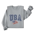 thumbnail image 4 of Tnhcen Women's 4th of July Sweatshirt, Patriotic USA Graphic Pullover, Long Sleeve Crewneck Casual Loose Fit Top, No Hood Fleece Sweater, Sizes S-2XL, 4 of 5