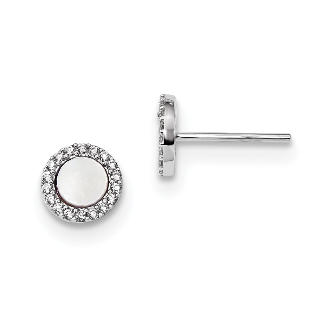 FB Jewels Solid 925 Sterling Silver Rhodium-Plated Cuff Links