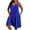 Blue, variant on Feancey Womens Plus Size Midi Dresses Pleated Front Casual A-Line Dress Sleeveless V Neck Beach Vacation Dresses Adjustable Spaghetti Strap Cami Dress with Pockets Black XXL