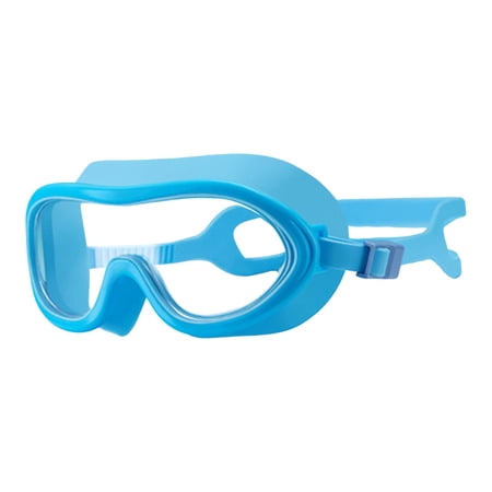 Diving Eyewear Large Frame Anti Fog Eyewear Clear View Swim Glasses for Kids Light Blue