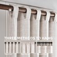 thumbnail image 3 of AIR-Light Filtering Linen Curtains 96 Inches Long 2 Panels Set, Semi Sheer Extra Long Window Curtain Drapes for Living Room Dining Room, Back Tab Floor to Ceiling Curtains 8 FT, 3 of 4