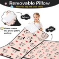 thumbnail image 3 of Cow and Heart Brown Pattern Teens Toddler Nap Mat with Pillow, Sleeping Mat Bag for Preschool Daycare 60"x20", 3 of 6
