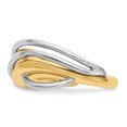 thumbnail image 4 of 14k Two Tone Gold Wave Ring, 4 of 9