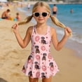 thumbnail image 3 of FUIALDOLG Pink Love Heart Dachshund Dogs Swimsuits for Little/Big Kid,Swimming Dress Princess Girl One Piece Swimsuits Quick Drying Bathing Suits Sleeveless Ruffle A-line Swimsuit Skirt 10-11 Y, 3 of 8