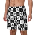 thumbnail image 1 of Lukts Nautical Anchors1 Print Mens Swim Trunks Swim Shorts Quick Dry Bathing Suits for Men Beach Shorts Mesh Lining Swimming Trunks ,Bathing Suit-Large, 1 of 6