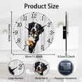 Reloj De Pared Portátil Con Diseño De Perro – Madera Ecológica Y Movimiento Silencioso, 11.8 Pulgadas, Decoración Moderna Para Cocina, Salón U Oficina