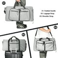 thumbnail image 4 of Travelhouse 50L Foldable Travel Duffle Bag for Men Women with Shoes Compartment Waterproof,Gray, 4 of 6