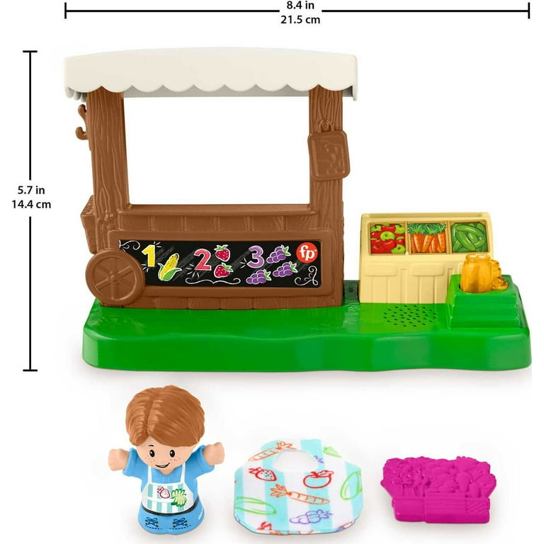 Fisher-Price Little People Farmers Market Toddler Playset with Light and  Sounds, 4 Pieces 