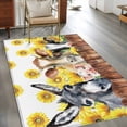 thumbnail image 3 of Rectangle Area Rugs 3 x 5 Ft, Sunflowers Farm Animals Non-Slip Residential Carpet, Vintage Wooden Animals Indoor Crawling Mats Runner Rugs for Living Room/Dining Room/Bedroom, 3 of 9