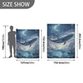 thumbnail image 6 of Yayeee Throw Blanket for Couch Soft Warm 50" x 60" Sofa Chair Bed Decoration, Night Floating Whale, 6 of 7