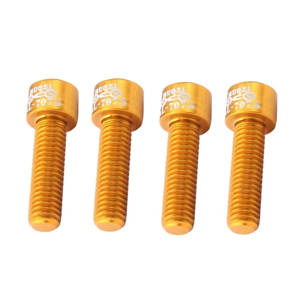 Lot De 6 Vis De Tige Vélo Plaquées Titane – M5 – Rondelles Incluses – Anti-rouille – Route Et VTT