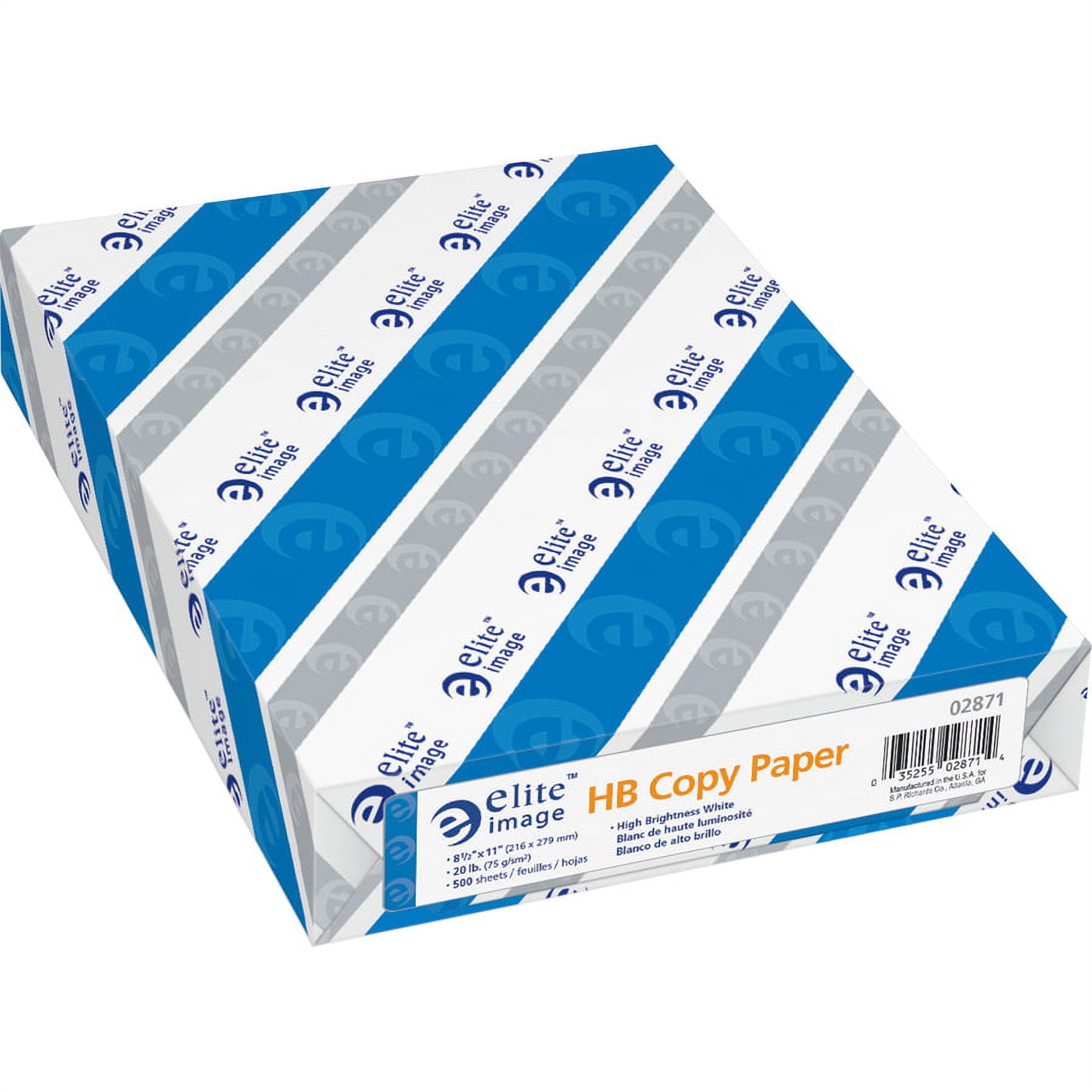 Elite Image Copy & Multipurpose Paper - White - Letter - 8 1/2" X 11" - 20 Lb Basis Weight - Smooth - 10 / Carton