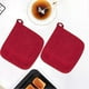 thumbnail image 4 of 2pcs Baking Mittens Breathable Anti-scalding Cotton Non-slip Potholder Oven Gloves For Daily Use, 4 of 5