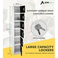 thumbnail image 5 of Adiroffice 6-Door Metal Storage Locker with Keys and Hangers, Black, 5 of 10