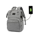 thumbnail image 1 of Nappy Backpack Bag Mummy Large Capacity Bag Mom Baby Multi-function Waterproof Outdoor Travel Diaper Bags For Baby Care GRAY, 1 of 5