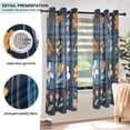 thumbnail image 5 of Flowers and Lattice Blackout Curtains 63 inch Length 2 Panels Window Decoration Curtains for Bedroom Living Room, 5 of 6
