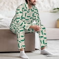 thumbnail image 7 of Sikiie Cartoon Crocodile Mens Pajama Set, Soft Warm Long Sleeve Sleepwear, Cozy Button-Down Pjs for Men-Large, 7 of 7