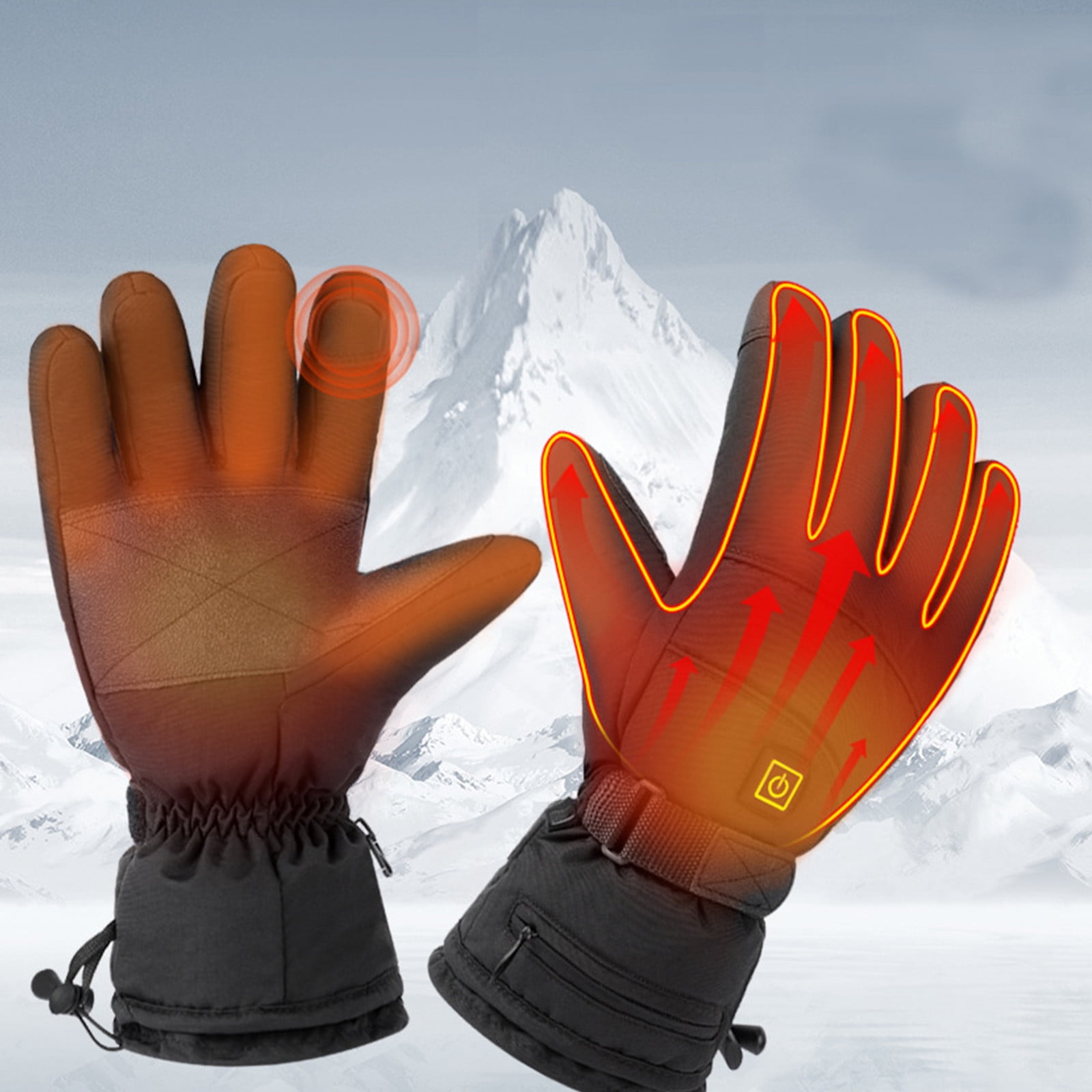 breaise Heated Gloves 3 Temperature Settings Electric Heat Gloves for Men Women for Sports Outdoor Skiing Climbing Hiking Winter Handwarmer