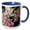 Blue/White, variant on 3drose, Pink and White Palaenopsis Orchids, 11oz Two-tone Green Mug
