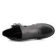 thumbnail image 3 of Womens BareTraps Rilee Double Buckle Zip Up Block Heel Boots, Black, 3 of 5