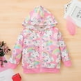 thumbnail image 7 of GYRATEDREAM Toddler Girls Jacket Hooded Zip Lightweight Unicorn Cartoon Infant Coats Windbreaker Casual Outdoor Outerwear (0-2Y), 7 of 7