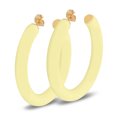 thumbnail image 7 of Gold Plated Sterling Silver Chunky Thick Multicolor Resin Open Hoop Earrings for Women - Available in Assorted Colors - 57mm and 37.5mm Size Options, 7 of 7