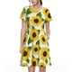 thumbnail image 1 of Disketp Sunflowers para Vestido de Manga Corta para Mujeres, Vestidos de Verano para Mujeres, Casual y Holgado para la Playa, 1 of 6