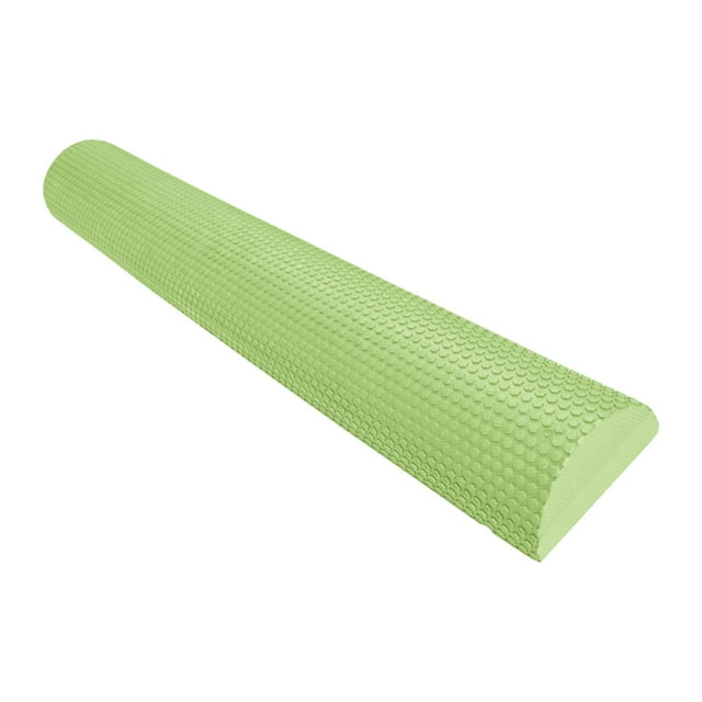 Rodillo de espuma EVA medio redondo, medio rodillo de espuma, rodamiento de carga de 200 kg, equilibrio, cuello de rodillo de espuma medio redondo Verde 90cmx7.5cm Sunnimix rodillo de espuma semicircular