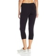 thumbnail image 2 of Hanes Womens Stretch Jersey Capri, Black, Medium, 2 of 2