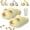 Beige, variant on Cat Paws Footprints Height Increase Slippers, Fluffy Plush Fleece Indoor Shoes with Non-Slip Sole for Women and Girls
