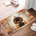 thumbnail image 2 of Happy Thanksgiving Portuguese Water Dog Turkey Costume Pumpkins Autumn Leaves Doormat PWD Portie Fishing Dog Lover Indoor Outdoor Welcome Mat - 130144, 2 of 5