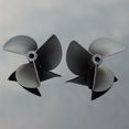 thumbnail image 2 of Simulation Electric Marine Three-leaf Ship Paddle Double Motor Propeller Nylon Paddle DIY Toy 4.8*55mm forward paddle, 2 of 6