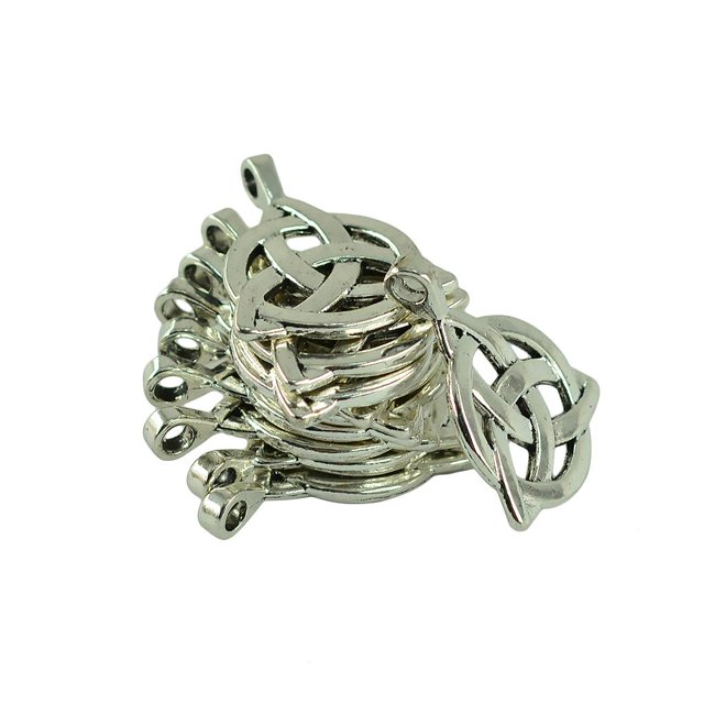 10 Uds patrón de nudo triangular espaciador abalorios colgantes DIY collar colgantes para fabricación de joyas Soledad Colgante de encanto