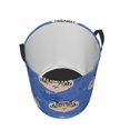 thumbnail image 3 of XMXT Collapsible Laundry Basket, Dazed Tiger Blue Pattern Polyester Waterproof Laundry Hamper, 62L, 3 of 8