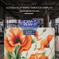 thumbnail image 3 of Bathroom Scale, Highly Accurate Digital Body Scale,Precisely Measures Weight up to 400 lbs-Seamless Pattern With Orange Poppies In Full Bloom, 3 of 4