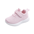 thumbnail image 2 of pwidon Toddler Velcro Strap Sneakers Breathable Knit Mesh Non Slip Flexible Kids Walking School Shoes Pink 22, 2 of 7