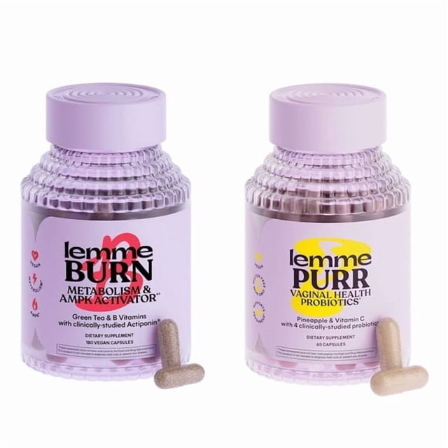Burn Natural Energy & Metabolism Support with Herbal Extracts & B Vitamins, 60 Capsules&&Purr Probiótico vaginal para mujeres, equilibrio del pH y salud urinaria, 64 cápsulas vegetales