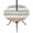 Green, variant on Round Outdoor Tablecloth with Umbrella Hole and Zipper, Wood Grain Pink Tablecloth with Elastic Waterproof, Modern Geometric Watercolor Striped Patio Table Covers for 36" - 44" Picnic Pool Tables
