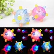 SPRING PARK Electric LED Light Jumping Ball, Vibrating and Bouncing Crazy Fun Toy with Flashing Bright Lights, Music and Sound Pet Chewing Toy Kids Baby Gift