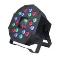 thumbnail image 1 of Luz de escenario 18 LEDs Par Light Lámpara de escenario Iluminación compatible con DMX512 / Sonido activado / Maestro-esclavo / Modo estroboscópico para Fiesta disco Navidad Andoer Luz de escenario, 1 of 7