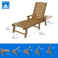 thumbnail image 3 of Dextrus 2 Pcs Outdoor Chaise Lounge Chairs with Adjustable Backrest, Heavy Duty Hips Resin Patio Lounger with Wide Armrest, 3 of 7