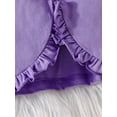 thumbnail image 4 of ZEHJUHAN Baby Girls 2-Piece Outfit Long Sleeve Lace Trim Top and 3D Bow Decor Plicated Dress Holiday Wear Purple，9-12M, 4 of 7