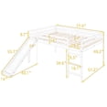 thumbnail image 3 of Full Size Loft Bed with Slide and Ladder, ,No Box Spring Needed, White, 3 of 7