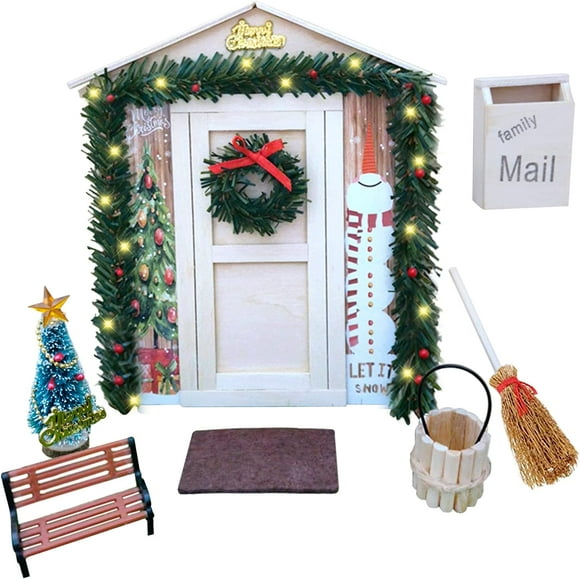 Christmas Elf Prankster, White Prankster Elves Mini, Prankster Elves, Prankster Christmas Elf Accessories Miniature Kit, Prankster Elf Christmas Decoration Wood Door Garland Window Doormat