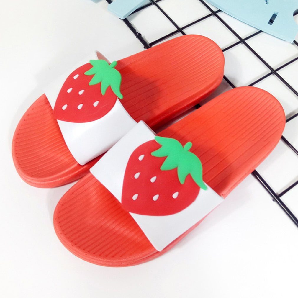 Strawberry Slippers Light Anti-skid Soft EVA Sole Flat Casual Indoor ...