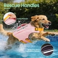 thumbnail image 5 of Kuoser Dog Life Jacket, High Flotation Dog Life Vest with Rescue Handle for Swimming Boating, Reflective Pet Safety Life Preserver for Small Medium Large Dogs, Pink, S, 5 of 8