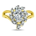 thumbnail image 2 of Star K � Pear Shape 8x6 Genuine White Topaz Halo Split Shank Ring, 2 of 9