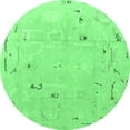 thumbnail image 1 of Ahgly Company Indoor Round Oriental Emerald Green Traditional Area Rugs, 3' Round, 1 of 4